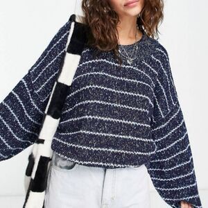 Free People Starlight Oversized Cropped Sweater